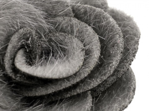 Růže z imitace kožešiny Ø50 mm