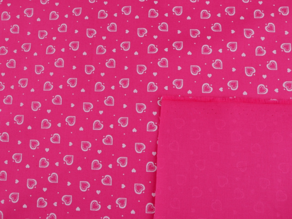 Bavlněná látka srdce