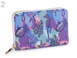 Dámská peněženka hvězdice, mušle, mořský koník 10x14 cm