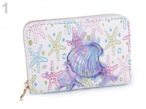 Dámská peněženka hvězdice, mušle, mořský koník 10x14 cm