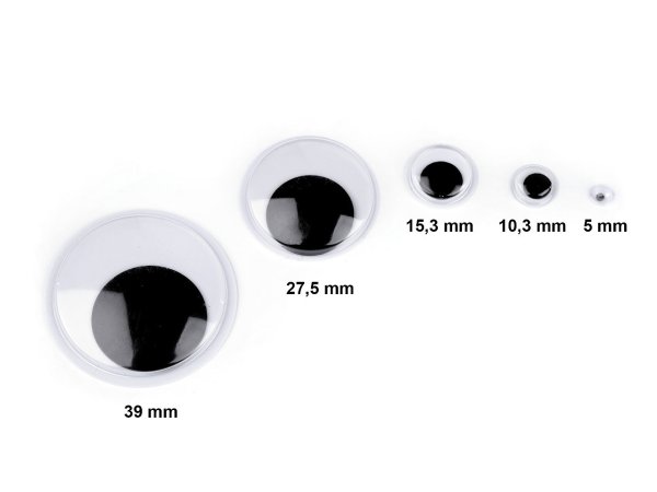 Plastové oči MIX velikostí