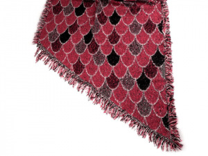 Šála zimní se střapci 63x190 cm