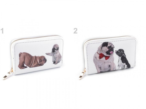 Dámská peněženka psi 10x14 cm