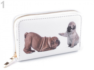 Dámská peněženka psi 10x14 cm