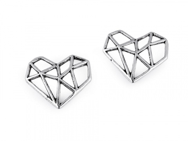 Ozdobný díl origami loďka, srdce