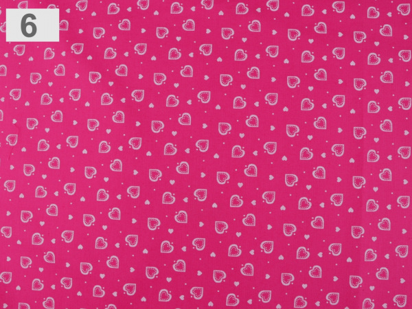 Bavlněná látka srdce