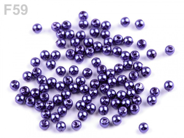 Plastové voskové korálky / perly Glance Ø4 mm