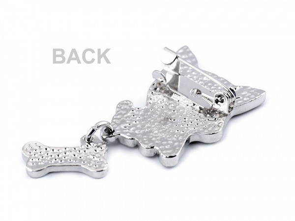 Brož pejsek s kostí