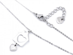 Náhrdelník z nerezové oceli srdce, strom života