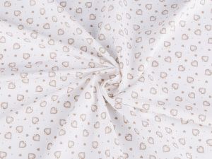 Bavlněná látka srdce