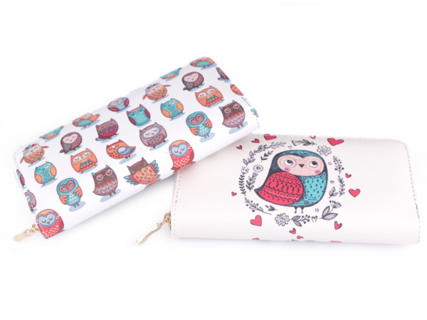 Dámská peněženka sova 10x19 cm
