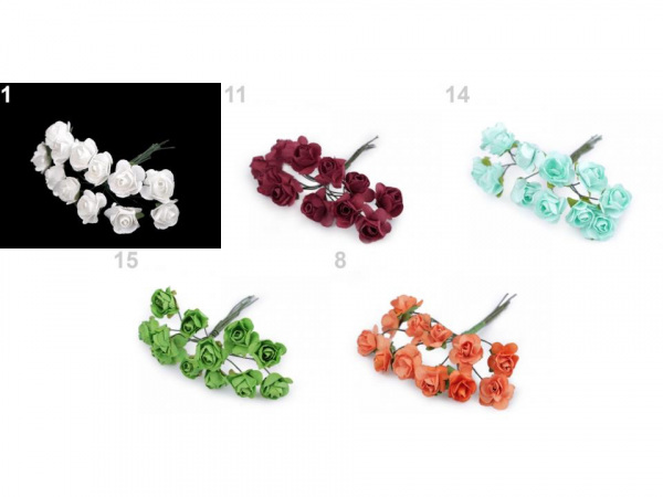 Růže na drátku / polotovar na vývazky Ø16 mm
