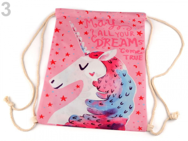 Vak na záda jednorožec 32x42 cm