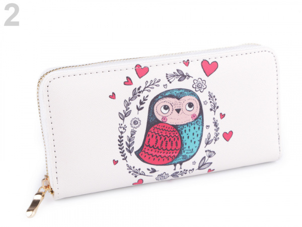 Dámská peněženka sova 10x19 cm