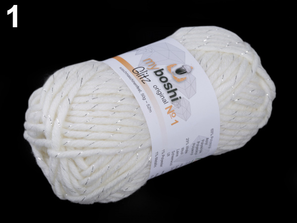 Pletací příze Myboshi Glitz 50 g s lurexem