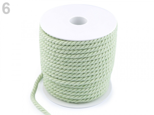 Kroucená šňůra dvoubarevná Ø6 mm macrame