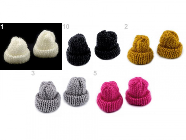 Textilní aplikace / nášivka čepička pletená