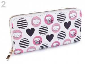 Dámská peněženka kočka 10x19 cm