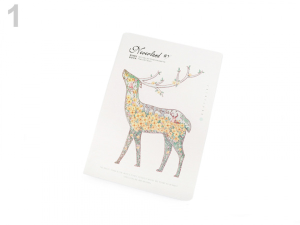 Deníček / zápisník linkovaný A6 liška, jelen, zajíc, velryba Languo