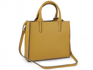 Kožená kabelka s přívěskem - dovoz Itálie 25x28,5 cm