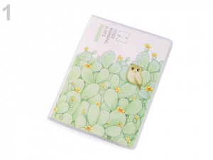 Mini zápisník linkovaný A7 kaktusy Languo