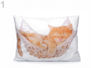 Dekorační polštář s výplní - kočka 30x40 cm