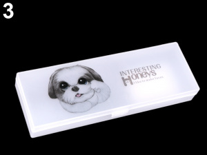 Plastový penál pes, kočka Languo 6,4x18,3 cm