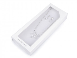 Náhrdelník a náušnice s broušenými kameny - jablonecká bižuterie