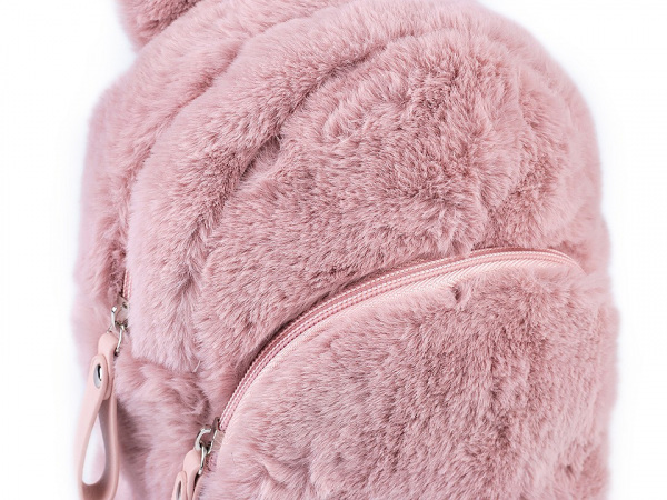 Dívčí kožešinový batoh zajíc