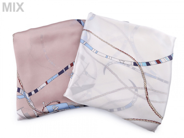 Saténový šátek / šála námořnická 90x170 cm