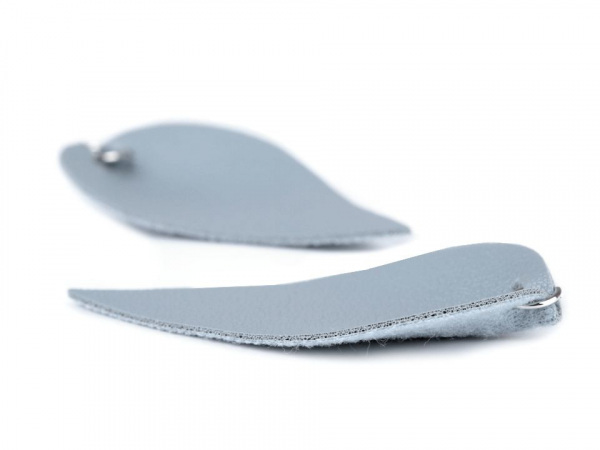 Polotovar list / kapka z eko kůže s kovovým kroužkem