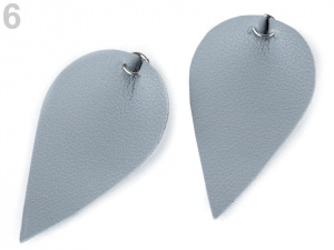 Polotovar list / kapka z eko kůže s kovovým kroužkem