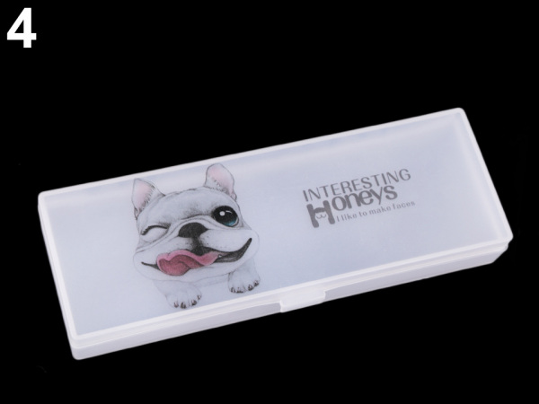 Plastový penál pes, kočka Languo 6,4x18,3 cm