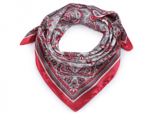 Saténový šátek paisley 60x60 cm