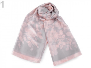 Saténová šála šípková růže 90x180 cm