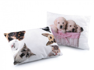 Dekorační polštář s výplní - pes, kočka 30x40 cm