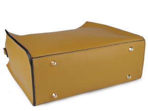 Kožená kabelka s přívěskem - dovoz Itálie 25x28,5 cm