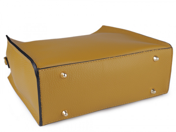 Kožená kabelka s přívěskem - dovoz Itálie 25x28,5 cm