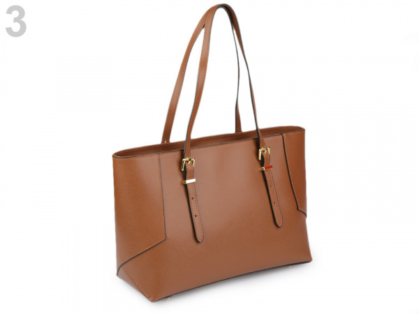 Kožená kabelka - dovoz Itálie 25x38 cm