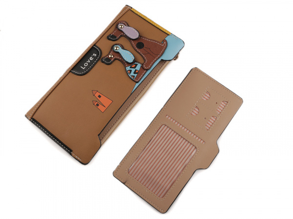 Dámská peněženka / dokladovka psi 10x20 cm