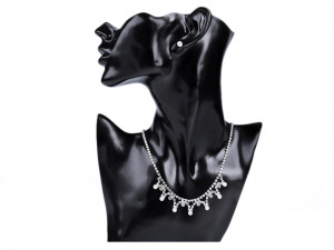 Štrasová souprava s perlami - jablonecká bižuterie