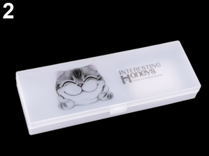 Plastový penál pes, kočka Languo 6,4x18,3 cm