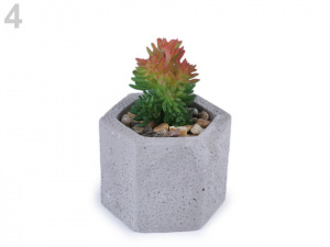 Umělý sukulent / kaktus v betonovém květináči