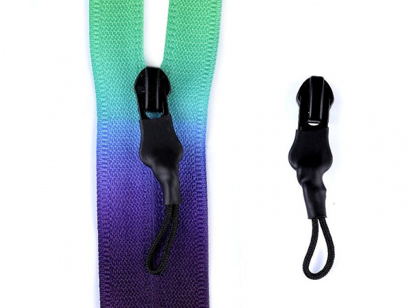 Jezdec ke spirálovým duhovým zipům skrytým No 5