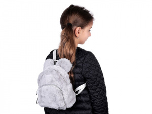 Dívčí kožešinový batoh medvídek