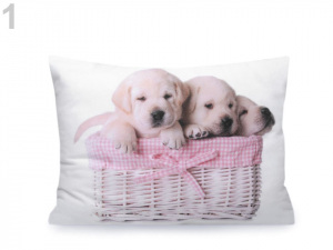 Dekorační polštář s výplní - pes, kočka 30x40 cm