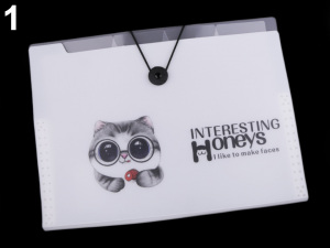 Složka s přihrádkami A4 pes, kočka Languo