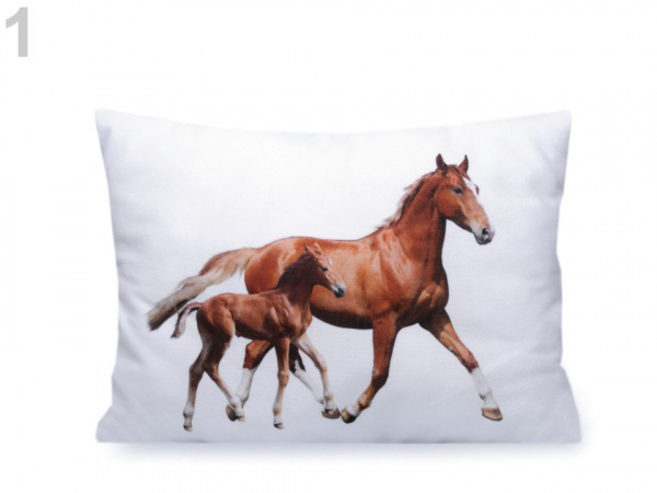 Dekorační polštář s výplní - kůň 30x40 cm