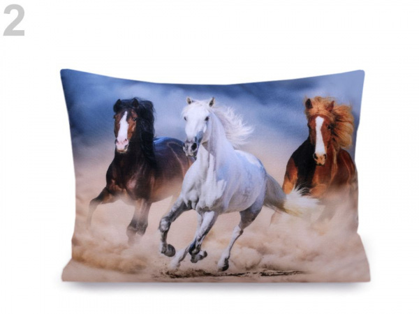 Dekorační polštář s výplní - kůň 30x40 cm