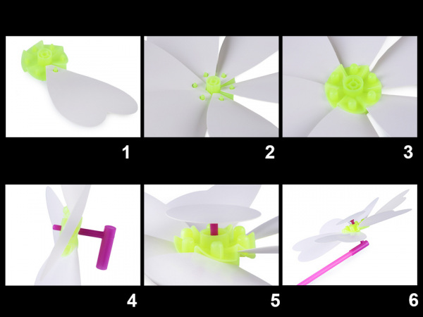 Kreativní sada větrník k domalování květ